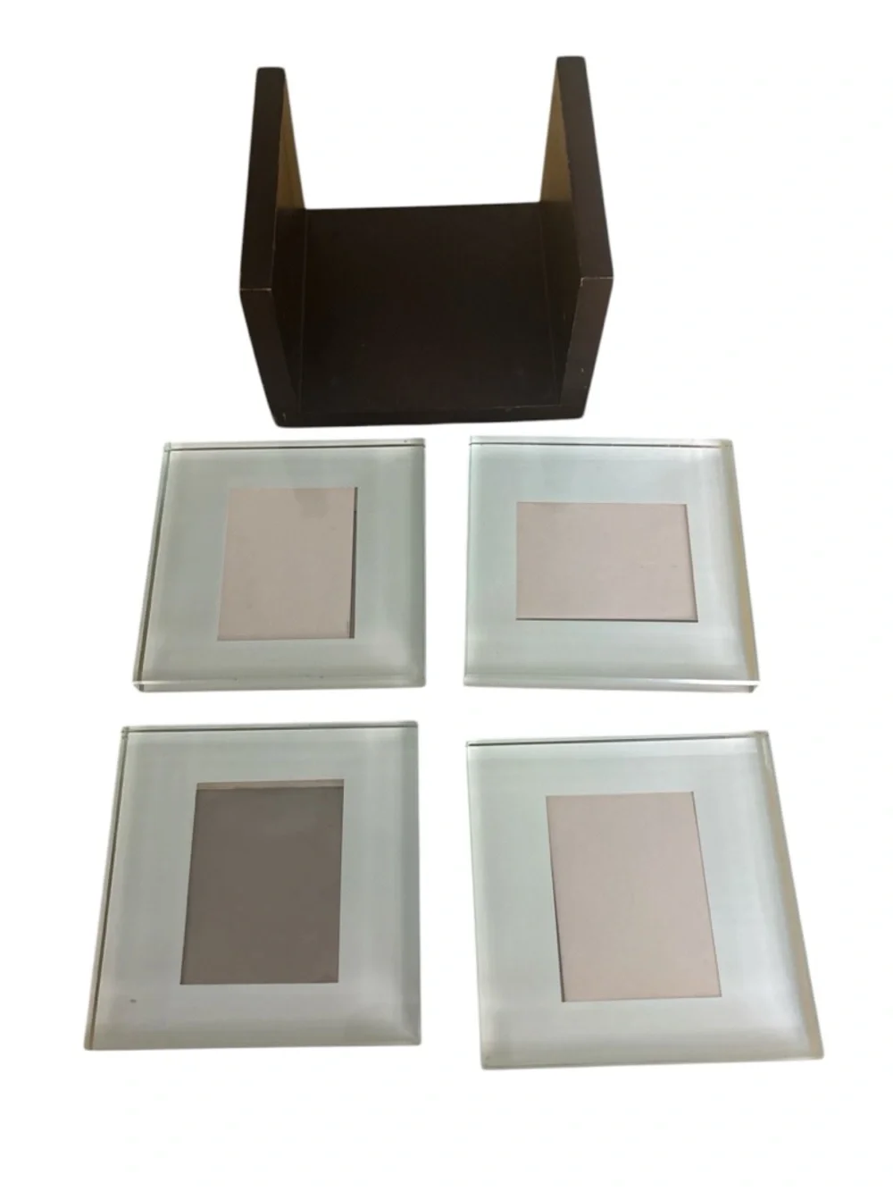 Vintage Crate & Barrel Glass Coaster Set